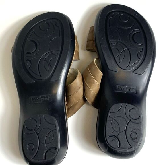 Propet Kelowna Light Brown Leather Adjustable Comfort Slide Sandals Sz 9.5XX 4E - Picture 13 of 15